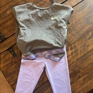 Get 2 sets for the price of one. Nike Gray and Purple set and pink and black set